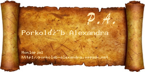 Porkoláb Alexandra névjegykártya